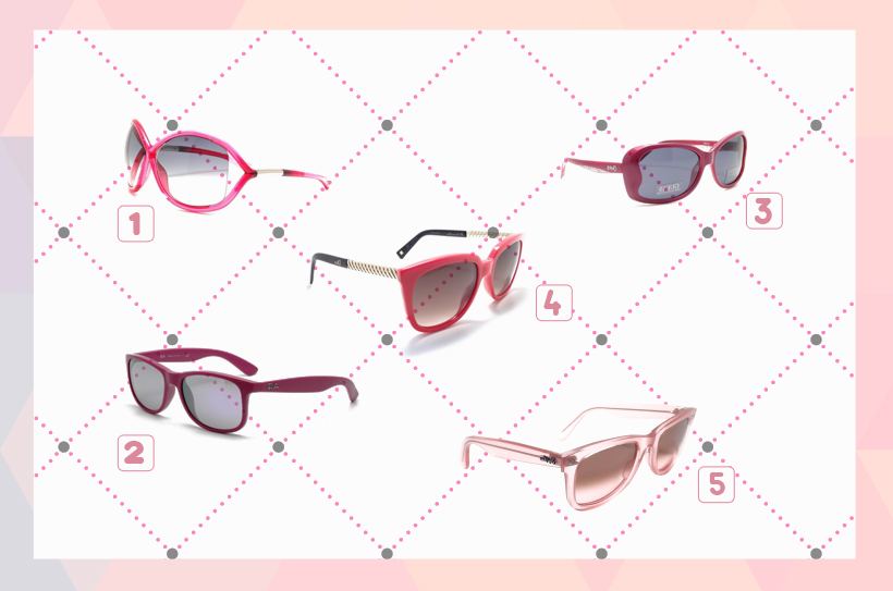roze zonnebrillen, zonnebrillen voor vrouwen, trend herfst winter 2014/2015
