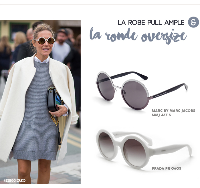 Fashion week londen - lunettes rondes oversize