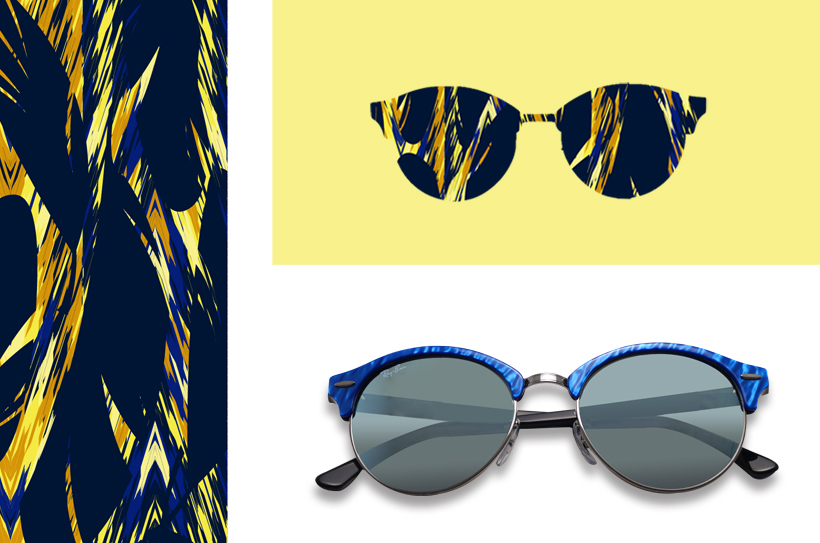 rayban clubround bleue3