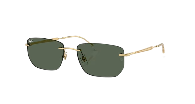 Ray-Ban RB3768 001/71 56-17 randloze zonnebril in goudkleurig metaal