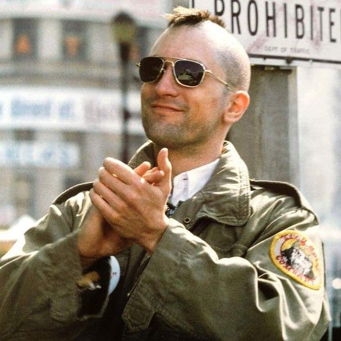 Robert De Niro met Randolph Aviator in Taxi Driver