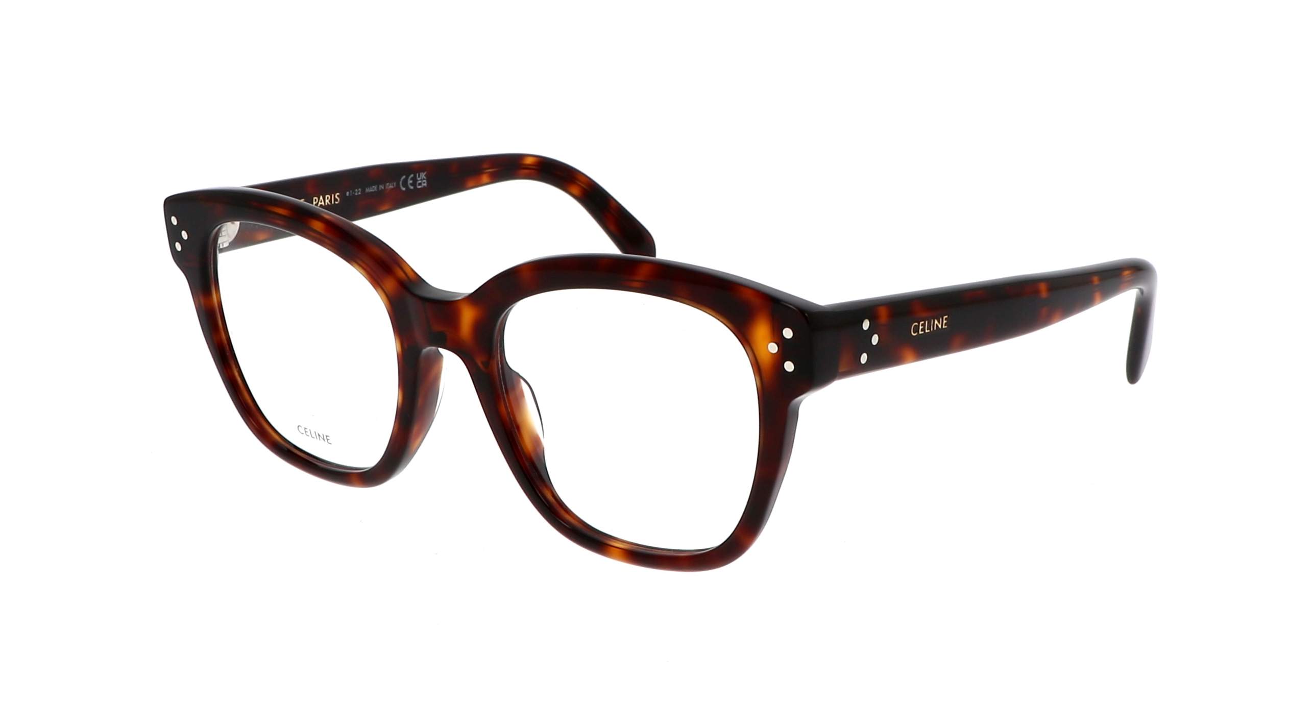 CELINE CL50086I 054 – zachte cat-eye in havana schildpad acetaat