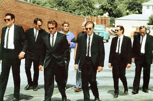 Reservoir Dogs cast met Ray-Ban Wayfarer en Clubmaster