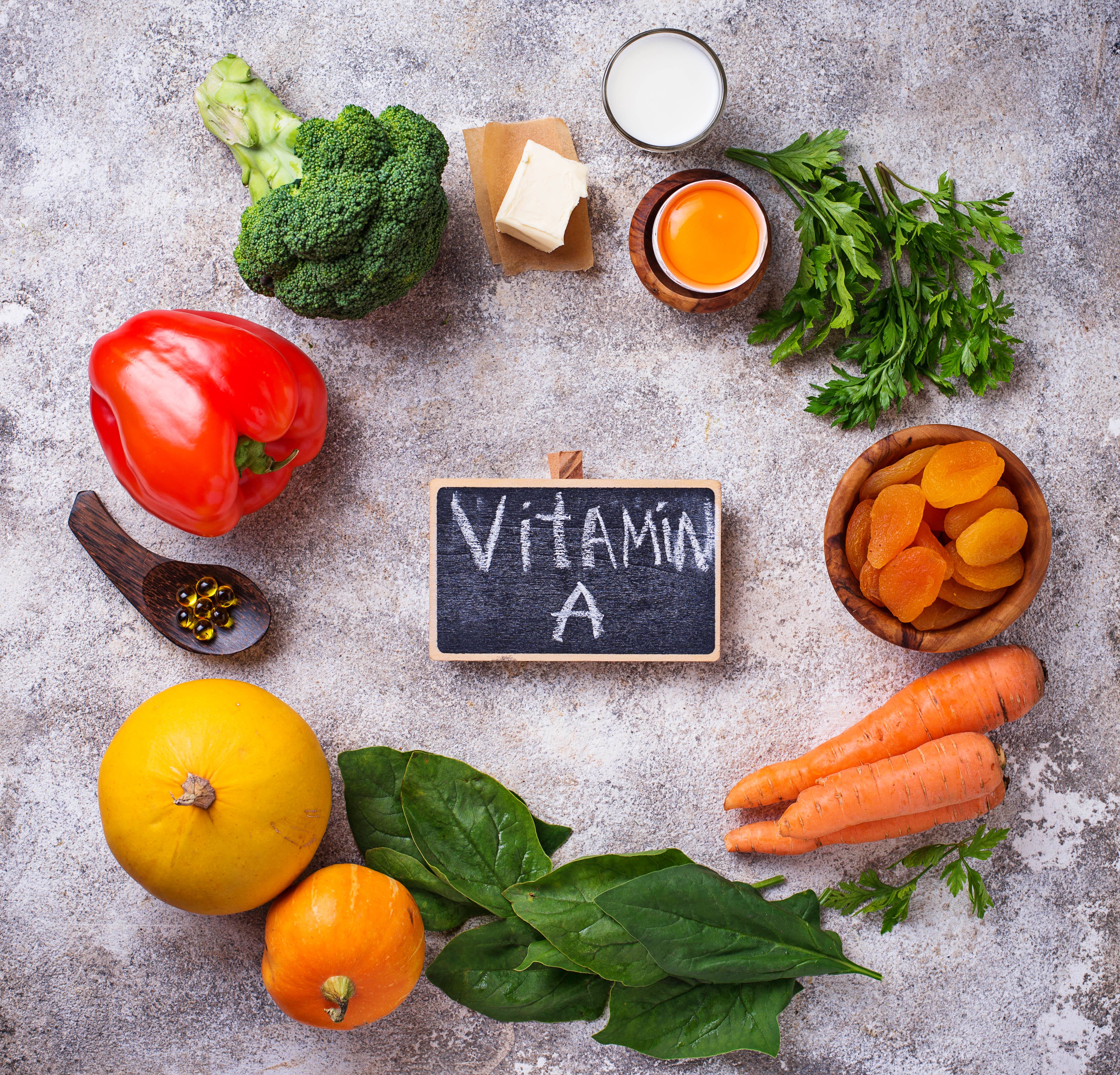 Voeding rijk aan vitamine A die goed is voor het gezichtsvermogen