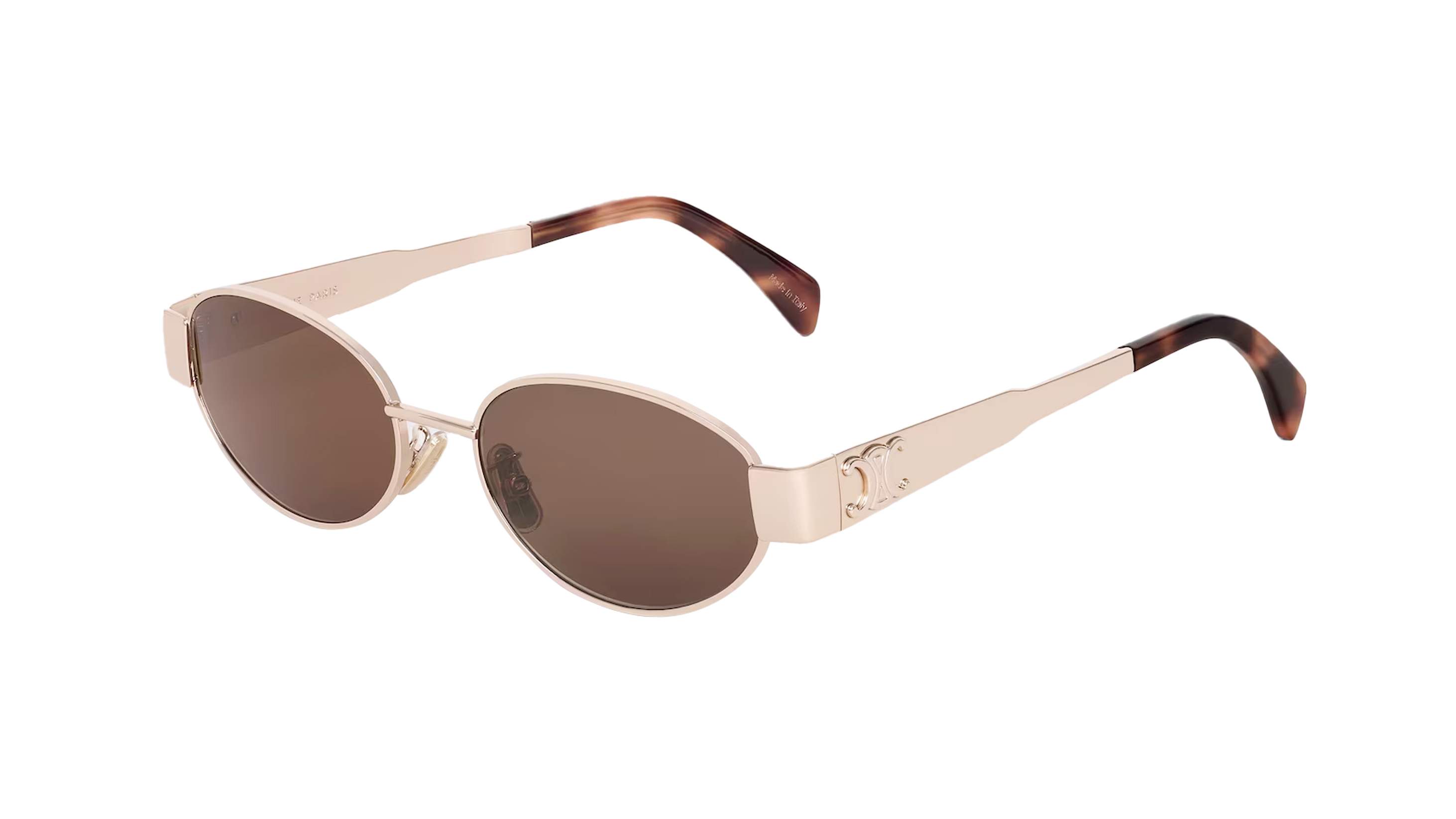 CELINE Triomphe Metal ovale gouden zonnebril