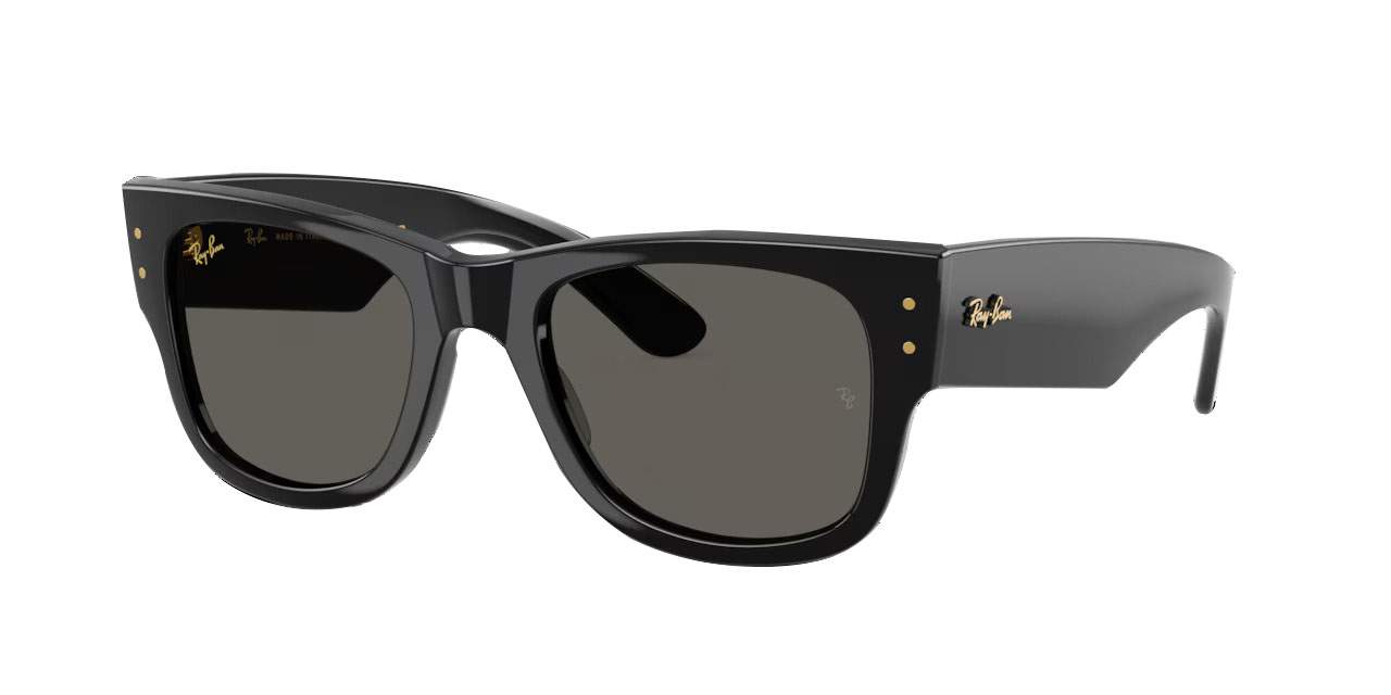 Ray-Ban Mega Wayfarer ASAP Rocky RB0840S 6826/J5 — zwarte ‘blacked-out’ montuur met rock chic look