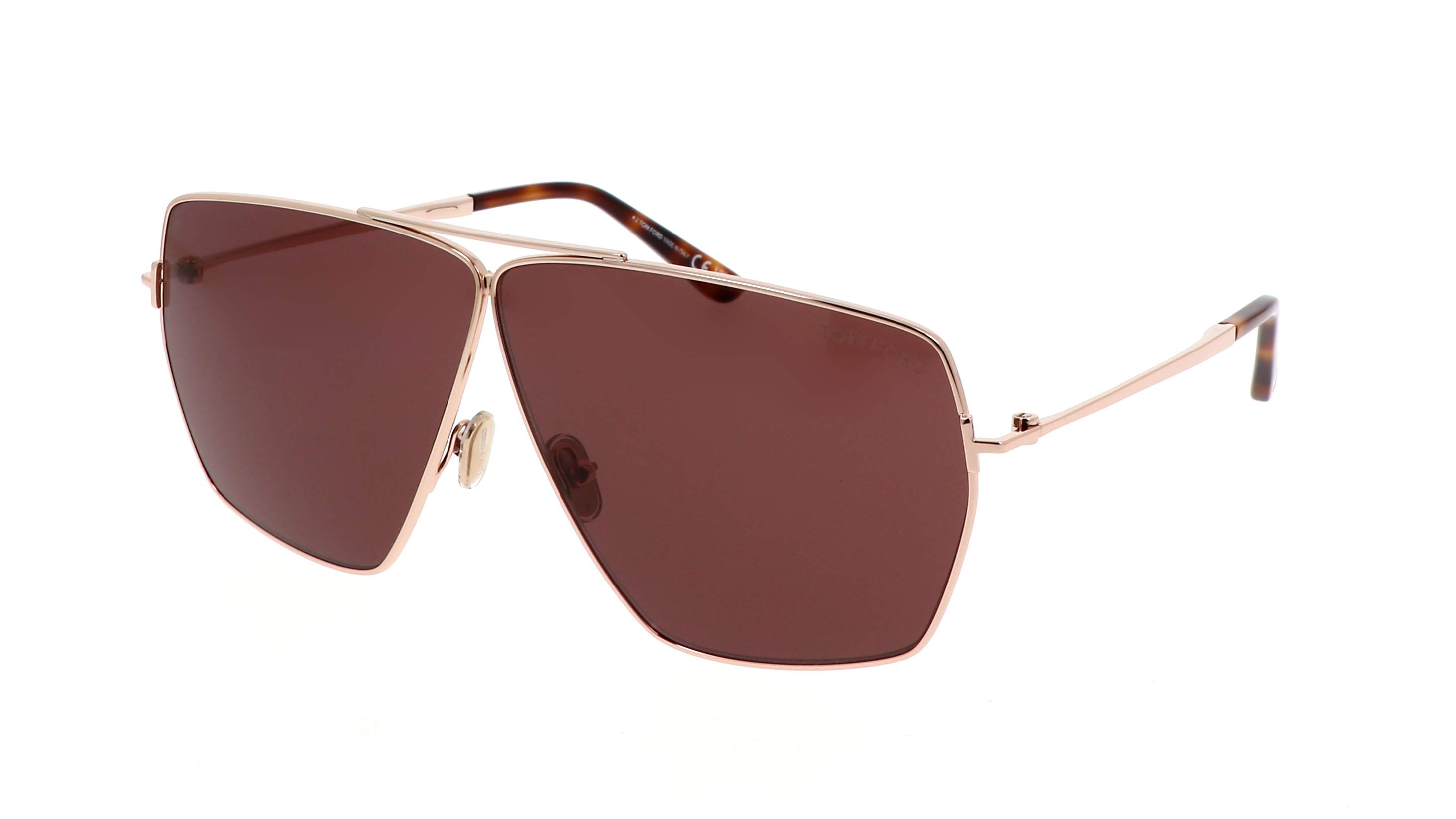 Tom Ford FT1185/S Stella — oversized roségoud metalen zonnebril