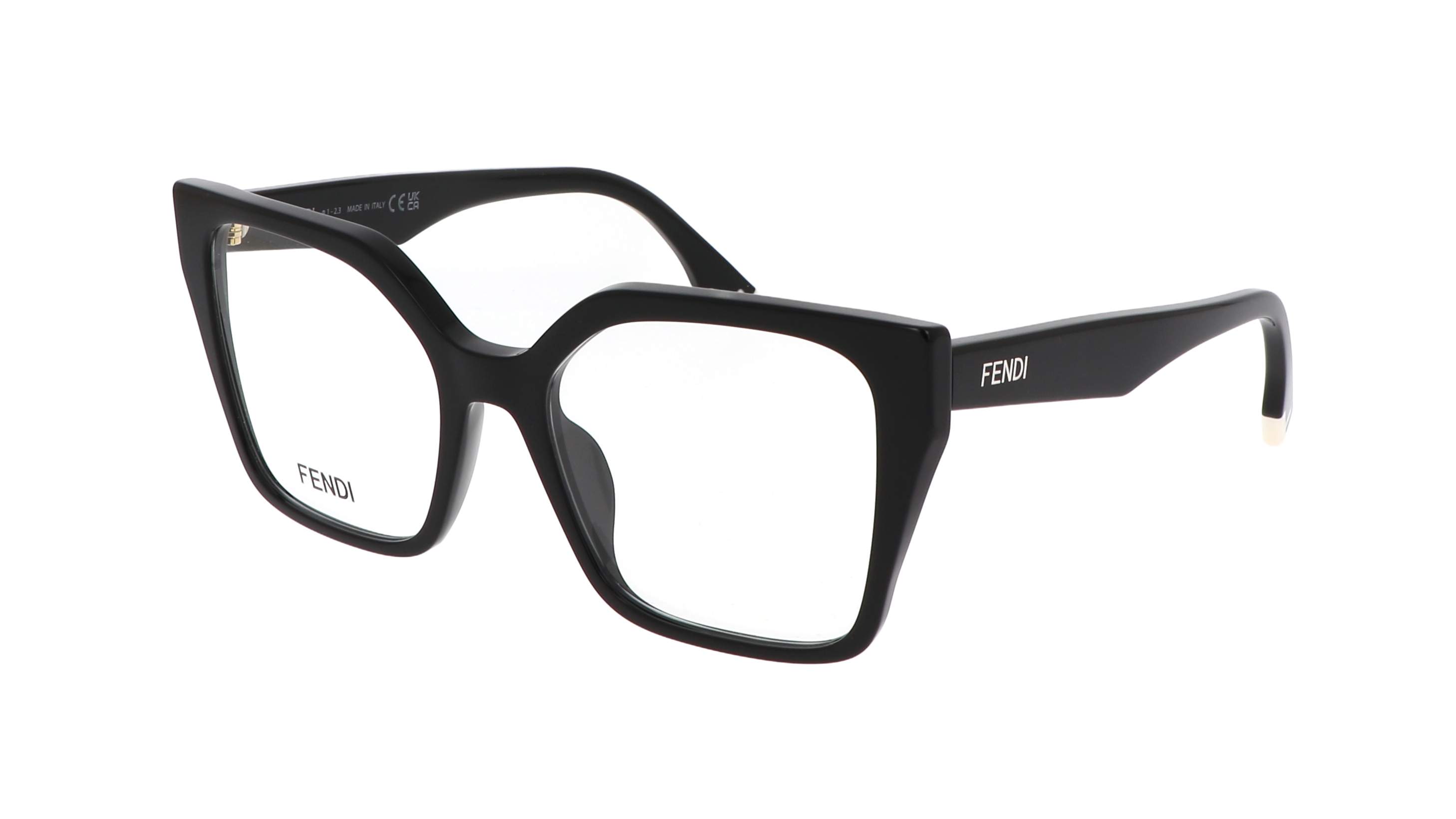 Fendi FE50002I 001 – zwarte vlindervorm in acetaat