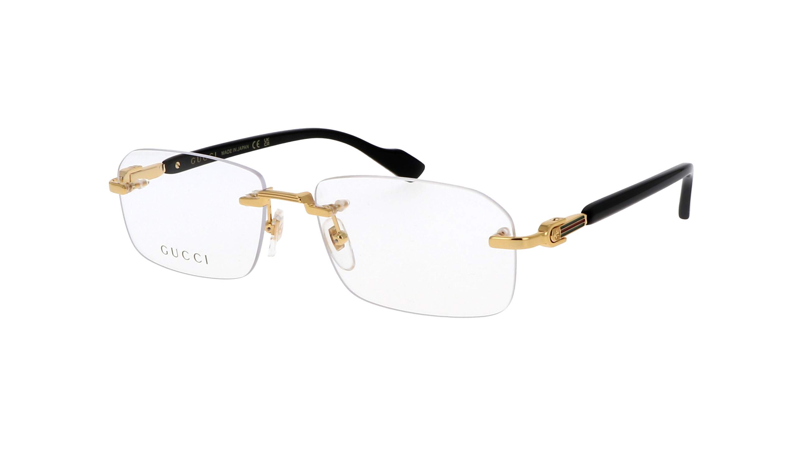 Gucci GG1221O 001 – randloze gouden metalen montuur