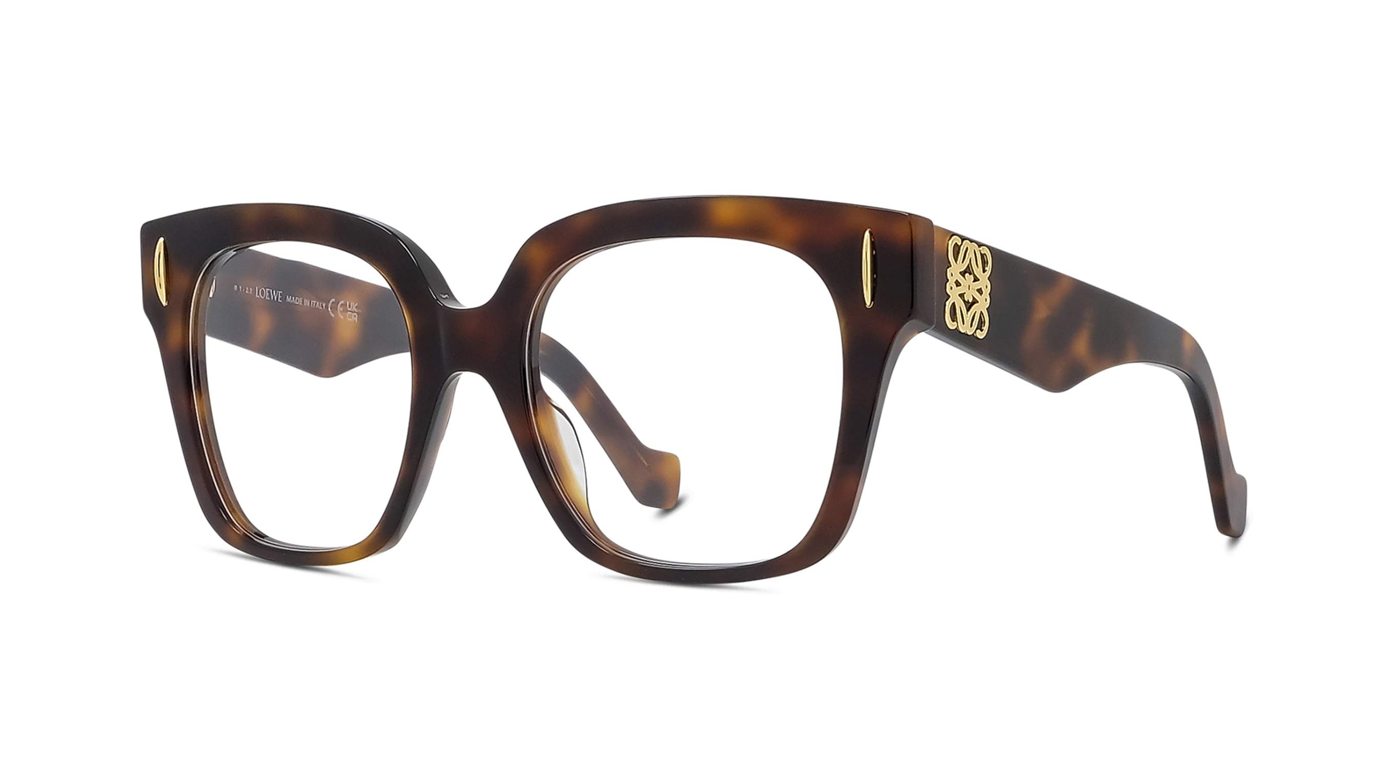 Loewe LW50069I 052 – oversize vierkant montuur in havana acetaat