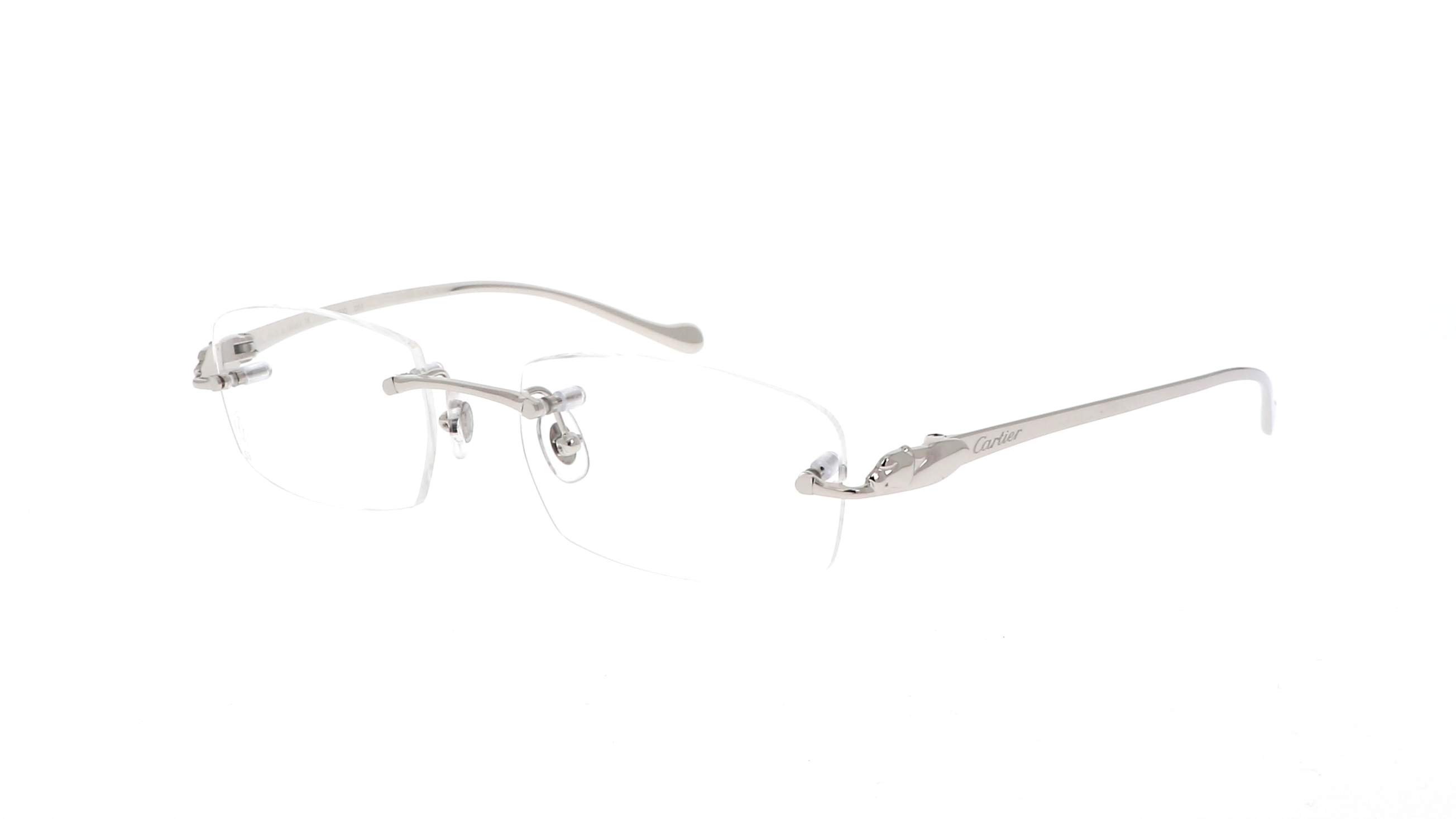 Cartier CT0061O 003 – zilverkleurig metalen montuur met panteraccent