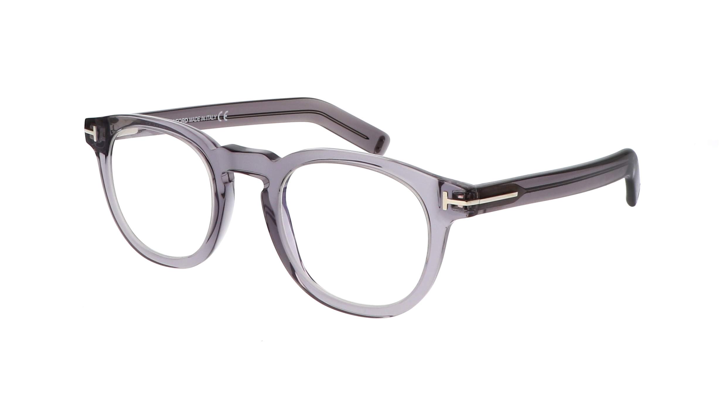 Tom Ford FT5629-B/V 020 – pantos montuur in transparant grijs acetaat